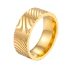Stainless Steel Damascus Steel Ring Simple Party Accessories for Men and Women 1