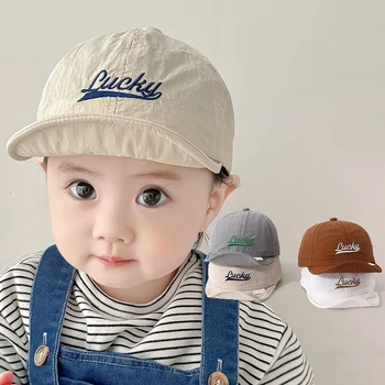 Summer Thin Baby Duck Tongue Hat Quick Drying Toddler Baseball Hat Fashion Letter Kids Peaked Cap 2-30 Months Boy Girl Sun Visor 1