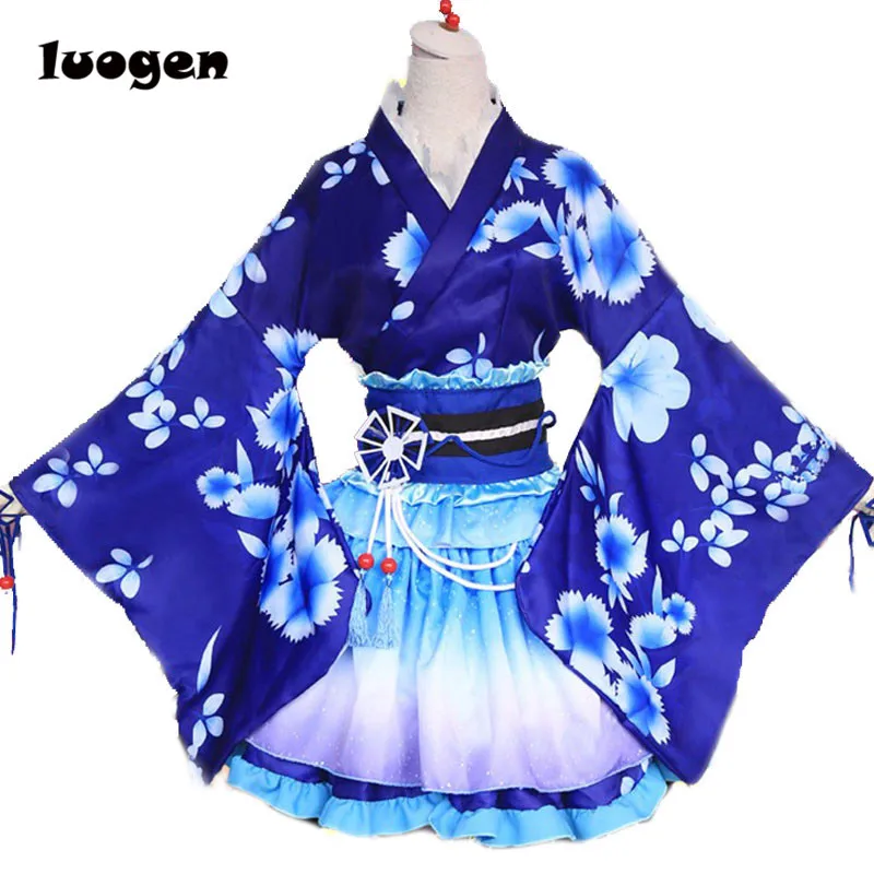 

Sonoda Umi Kimono Bathrobe Dress Anime Love Live Cosplay YUKATA Series Janpanese Summer Cute Girls Anime Cosplay Costumes