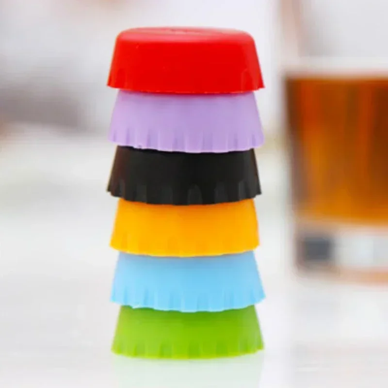 Beer Bottle Caps 6/12PCS Creative Silicone Beer Bottle Cap Preservative Cover Bottle Cover Vinegar Soy Corktail Lid Wine Savers Bar Accessories