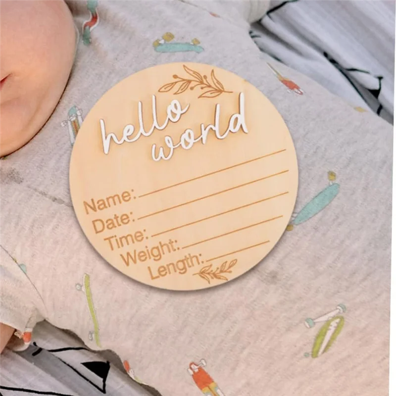 6PCS Bulletin Board Pendant Commemorative Plaque Wooden Name Announcements Announcement Board Announcement Round Wood
