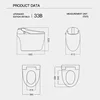 YYHC-Sanitary ware luxury modern style fully automatic operation electric bidet siphonic flush intelligent smart wc toilet 6