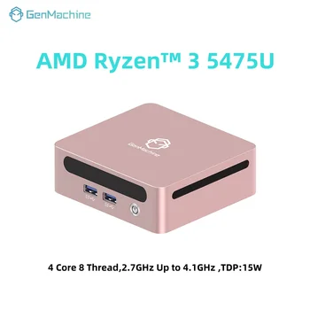 GenMachine AMD Ryzen 3 5475U Mini PC 16G RAM 256G ROM Windows 11 Ryzen 4.1GHz DDR4 3200Mhz RAM PC de jeu WIFI6 bricolage PC de jeu 1