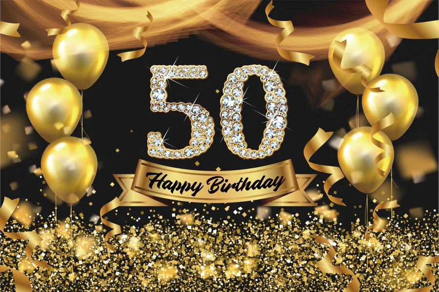 Kit Decorazioni Per 50° Compleanno Da 22 Pezzi - Striscione 'Back In 1974', Palloncini, Centrotavola E Sfondo - Per Uomo E Donna