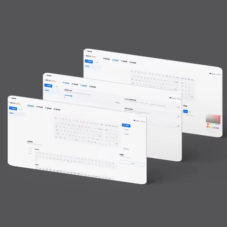 MCHOSE K99 V2 Mechanical Keyboard Tri-Mode Wireless Bluetooth Hot-Swap 98% Layout 8000mAh RGB Gasket E-Sports Gaming Keyboard