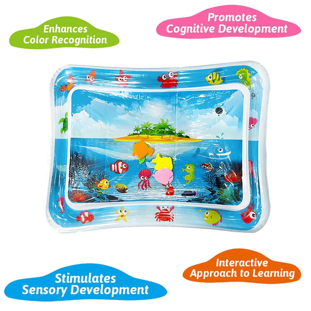 Baby Water Play Mat Inflatable Cushion PVC Infant Tummy Time Toddler Water Pad For Kids Early Education Developing Activity Toys 2