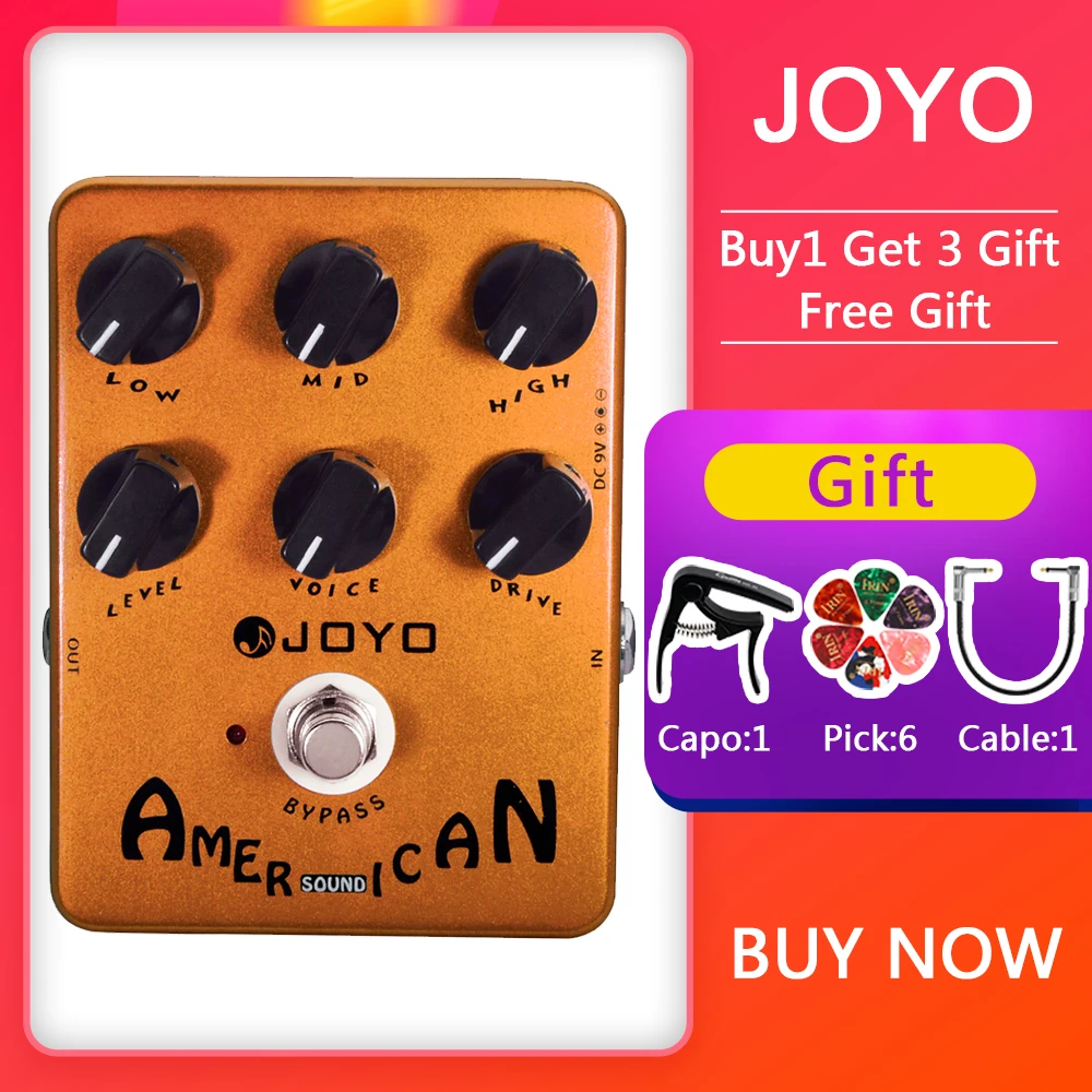 

JOYO Guitar Effect Pedal JF-14 AMERICAN SOUND Overdrive Electric Guitar Pedal Effects Simulation 57 Deluxe Amplifier True Bypass