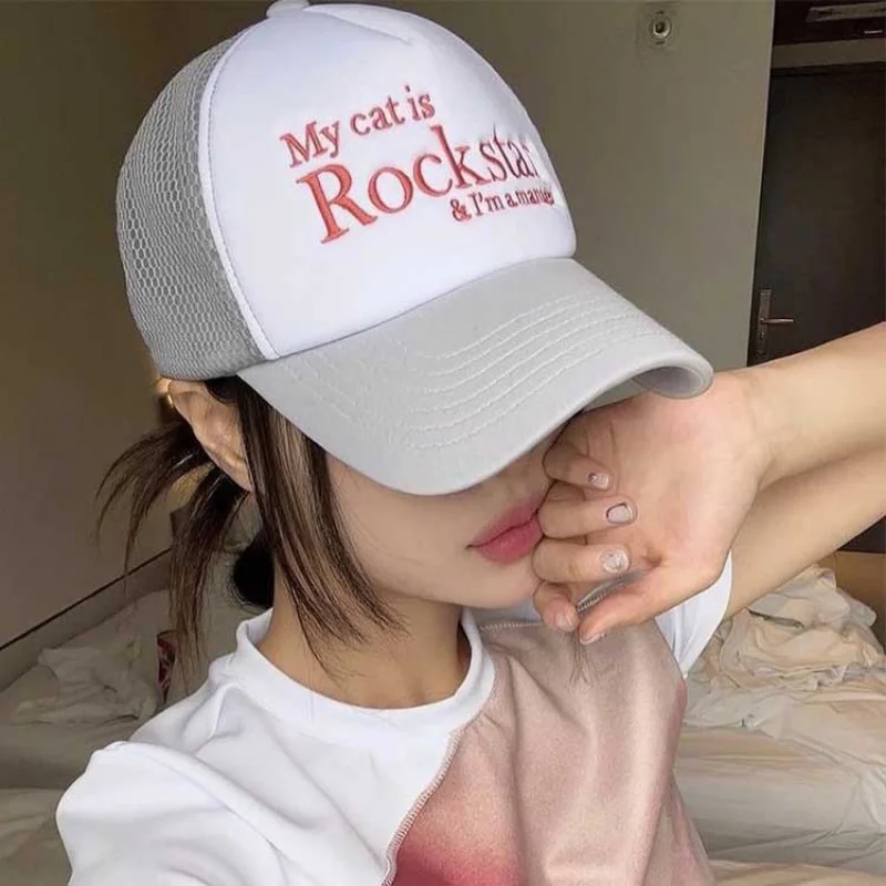 

Новинка, летняя дышащая сетчатая Солнцезащитная шляпа с вышитыми буквами для мужчин и женщин, уличная модная универсальная Повседневная Бейсболка