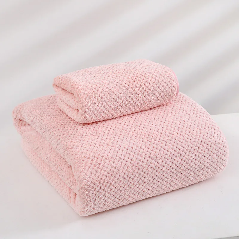Boluoge large bath towel, thickened absorbent quick drying beach towel, coral fleece bath towel,  household adult towel 6