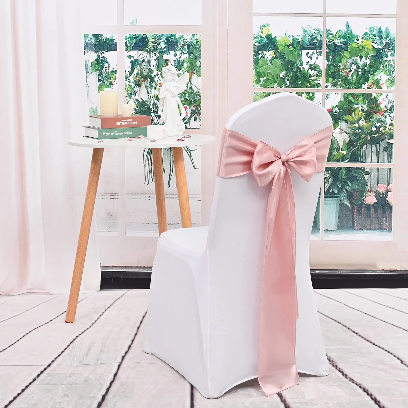 10/50PCS 17x275cm Satin Chair Sashes Rose Gold Bows Chair Cover Ribbons for Wedding Banquet Party Baby Shower Event Decorations 6 10/50PCS 17x275cm Satin Chair Sashes Rose Gold Bows Chair Cover Ribbons for Wedding Banquet Party Baby Shower Event Decorations 6