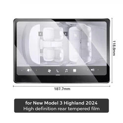 Premium Tempered Glass Screen Protector for Tesla Center Rear Touch Screens (For rear display)