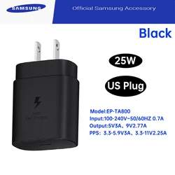 SAMSUNG 45W USB Type C Super Fast Charger - 25w US Black (Only charger)