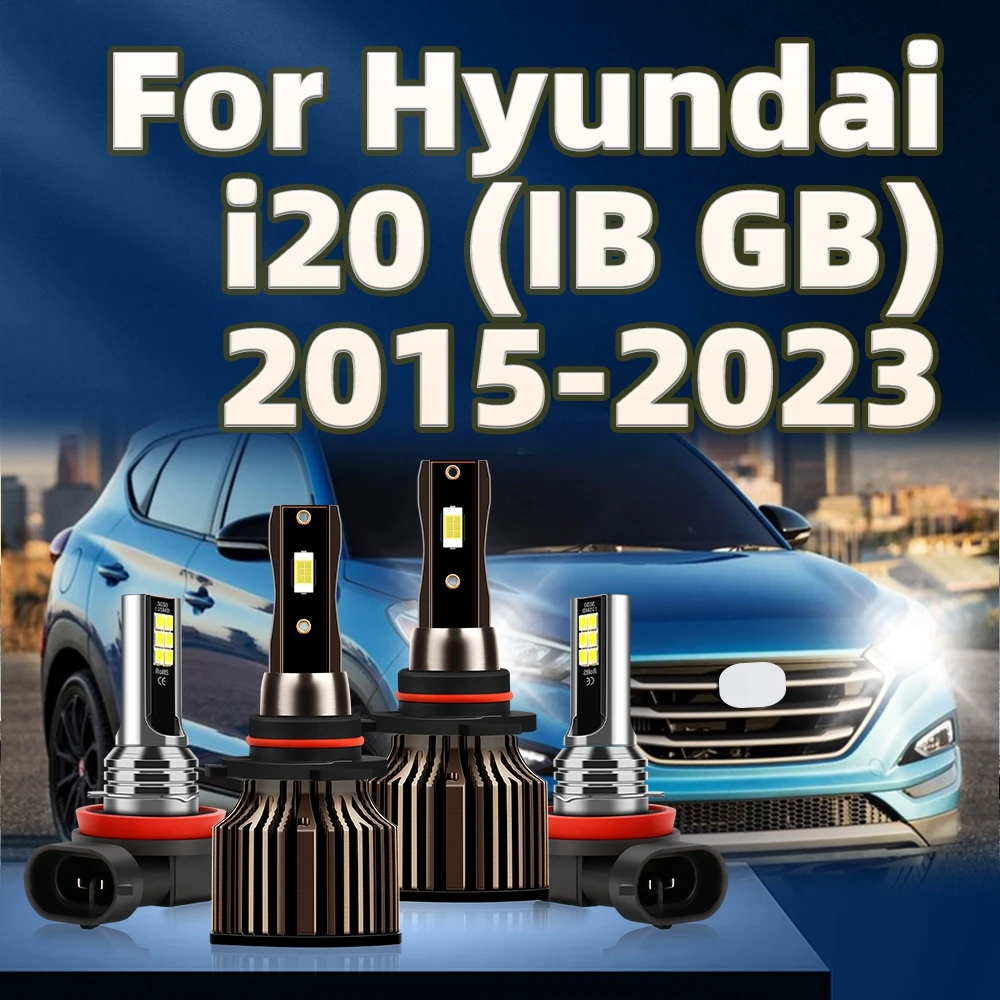 

40000LM LED Car Headlights 6000K HB3 H8 Fog Lamp Kit For Hyundai i20 (IB GB) 2015 2016 2017 2018 2019 2020 2021 2022 2023