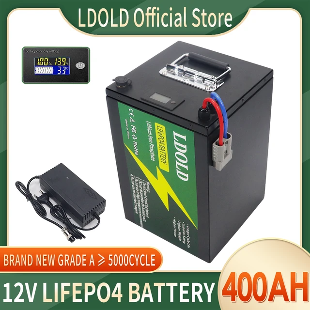 12V LiFePO4 Cells 300Ah 400Ah Built-in BMS Lithium Iron Phosphate Battery  Pack For Outdoor Camping Golf Cart Solar With Charger - AliExpress