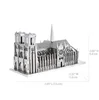 Notre Dame de Paris 3D Metal Puzzle model kits DIY Laser Cut Puzzles Jigsaw Toy For Children 5