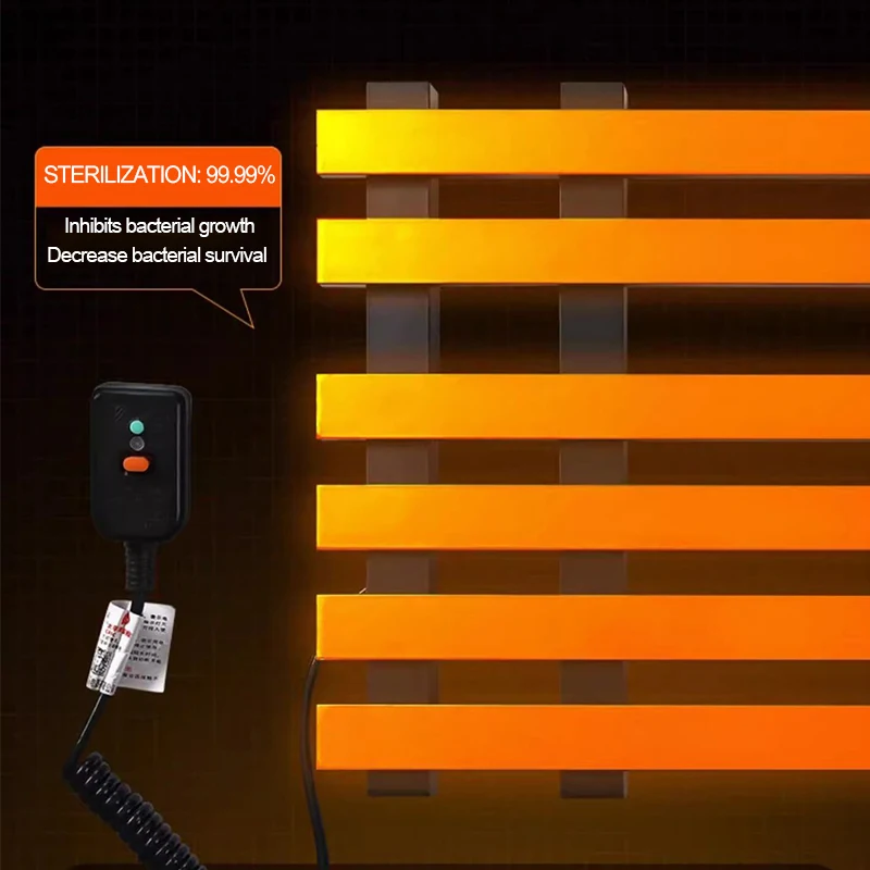 OXG Electric Heating Towel Rack Heat Dry Bathroom Towel Electric Rack Touch Display Heated Rail Cloth Dryer Electric Towel Rack