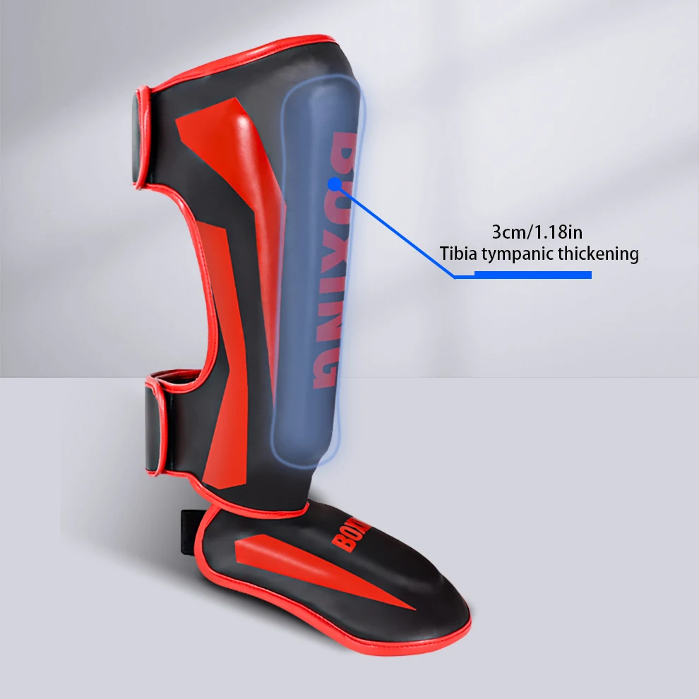 Professional combat leg protection adult boxing sanda calf one-piece shin instep protection children's combat training