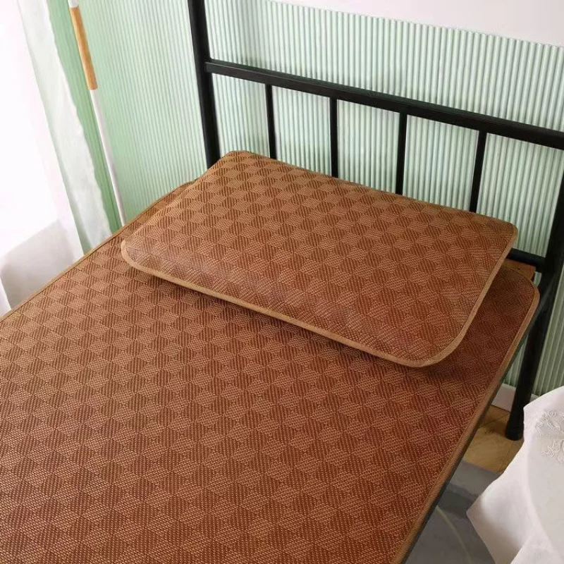 Summer Bamboo Rattan Mattress Adult Baby Cool Sleeping Mat Kit 200x220cm Single Double Bed Foldable Sheet Bed Protection Pad