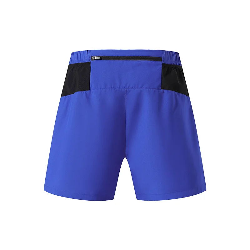 Quick Drying Fitness Gym Double-deck Running Shorts Men Workout Basketball Training Bodybuilding Jogging Short Pants with Pocket