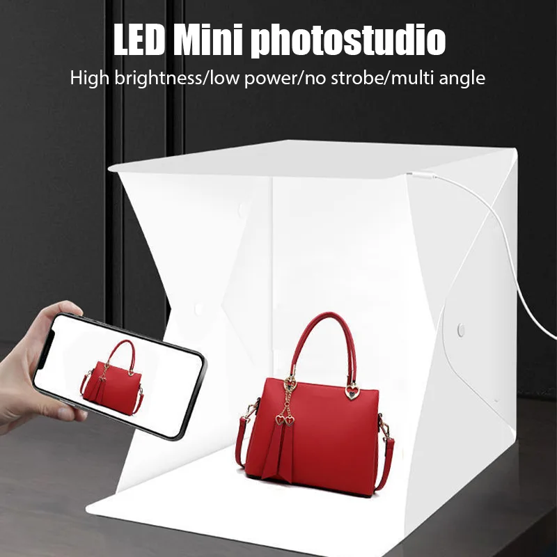 Portable Folding Photobox Photography LED Light Room Tent Backdrops For DSLR Camera
