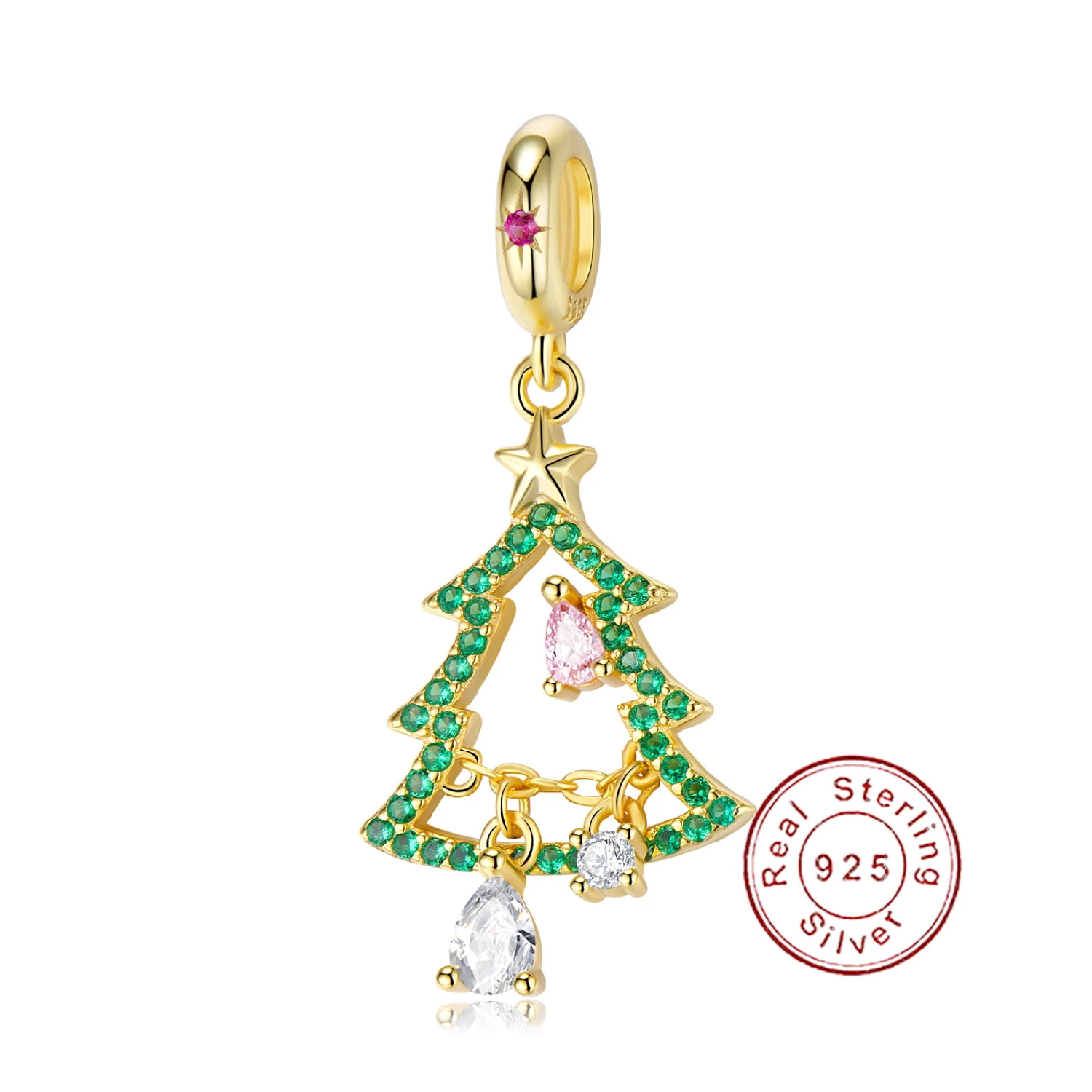 

Шарм-браслет женский из серебра 925 пробы с фианитами