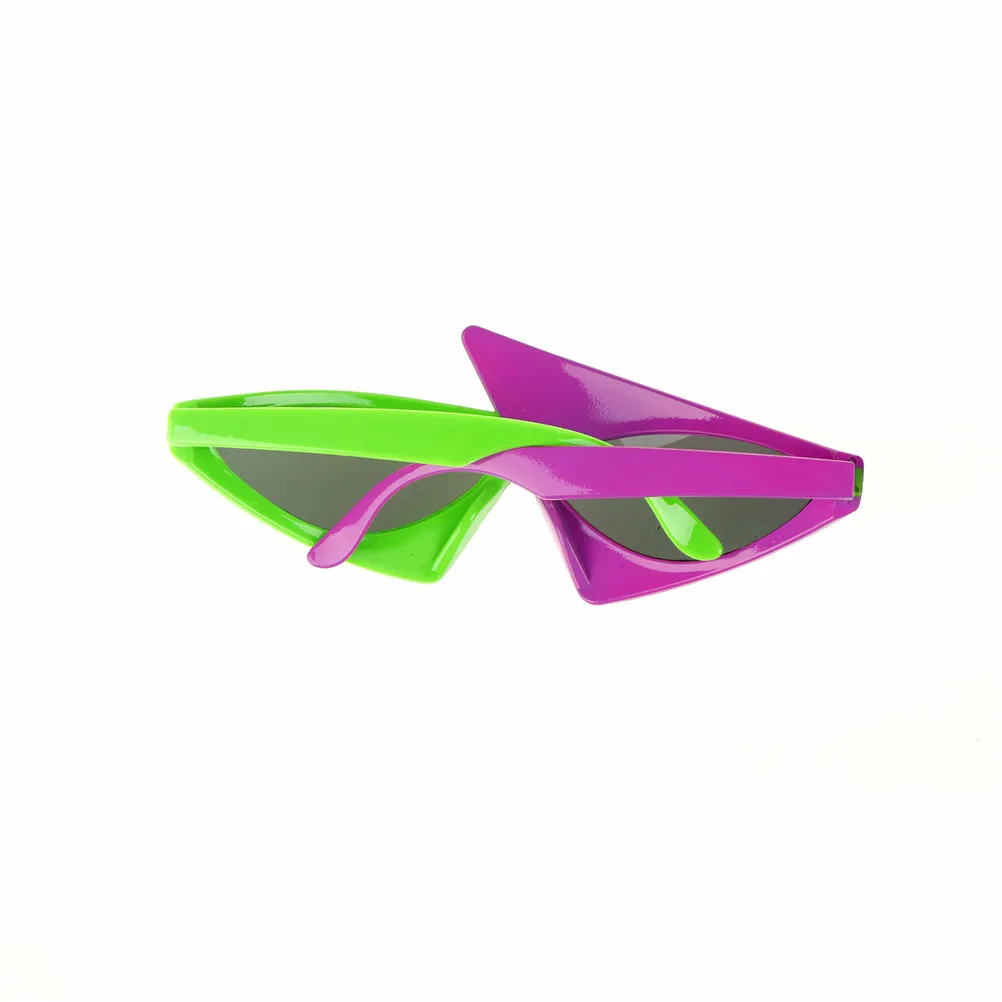 1Pcs Party Costumes & Accessories Hiphop Green Pink Contrast Color Roy Purdy Asymmetric Triangular Sunglass