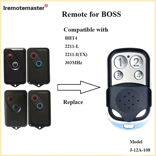 가디언 보스 차고 원격 도어 게이트 도어 오프너, BOL4/BOL6/BRD1/BRD9/2211-L/2211-L (TX), 303 MHz 2