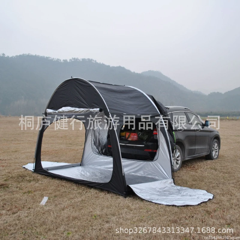 Portable Waterproof Car Rear Tent Bicycle Extension Tent Outdoor Camping  Shelter SUV Large Space Trailer Roof Top Tent