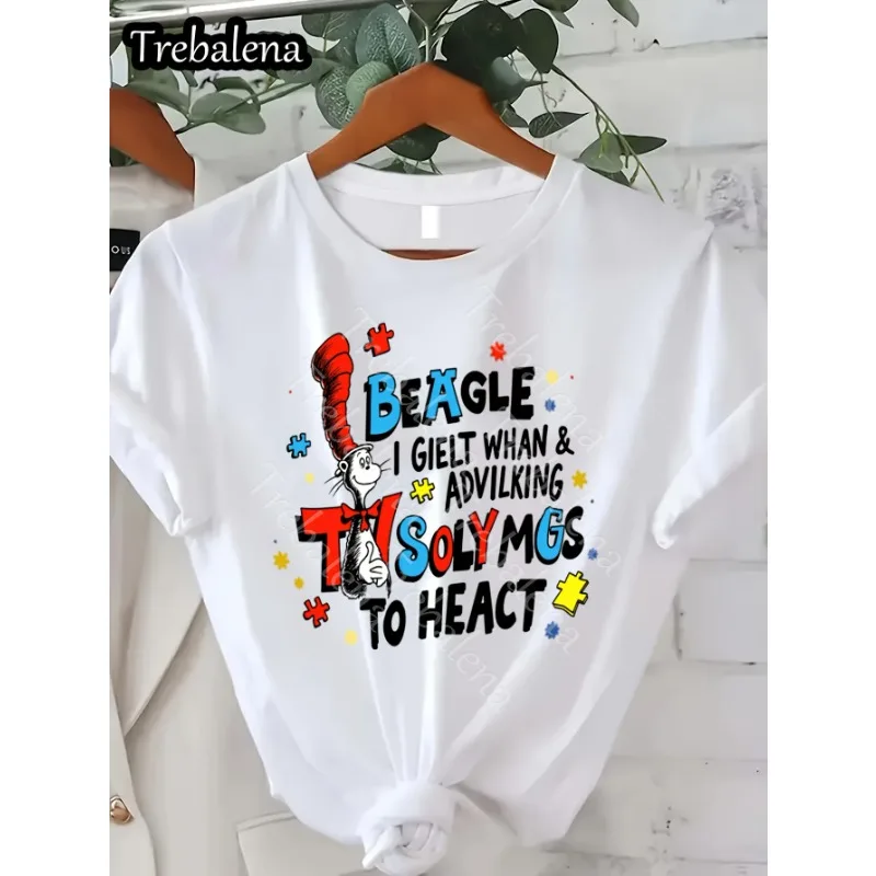 Be Who You Are Say What You Feel Lehrer-T-Shirt, lockere Passform, lässiges Damen-T-Shirt mit Rundhalsausschnitt, modisches Illustrations-T-Shirt – Detail 15