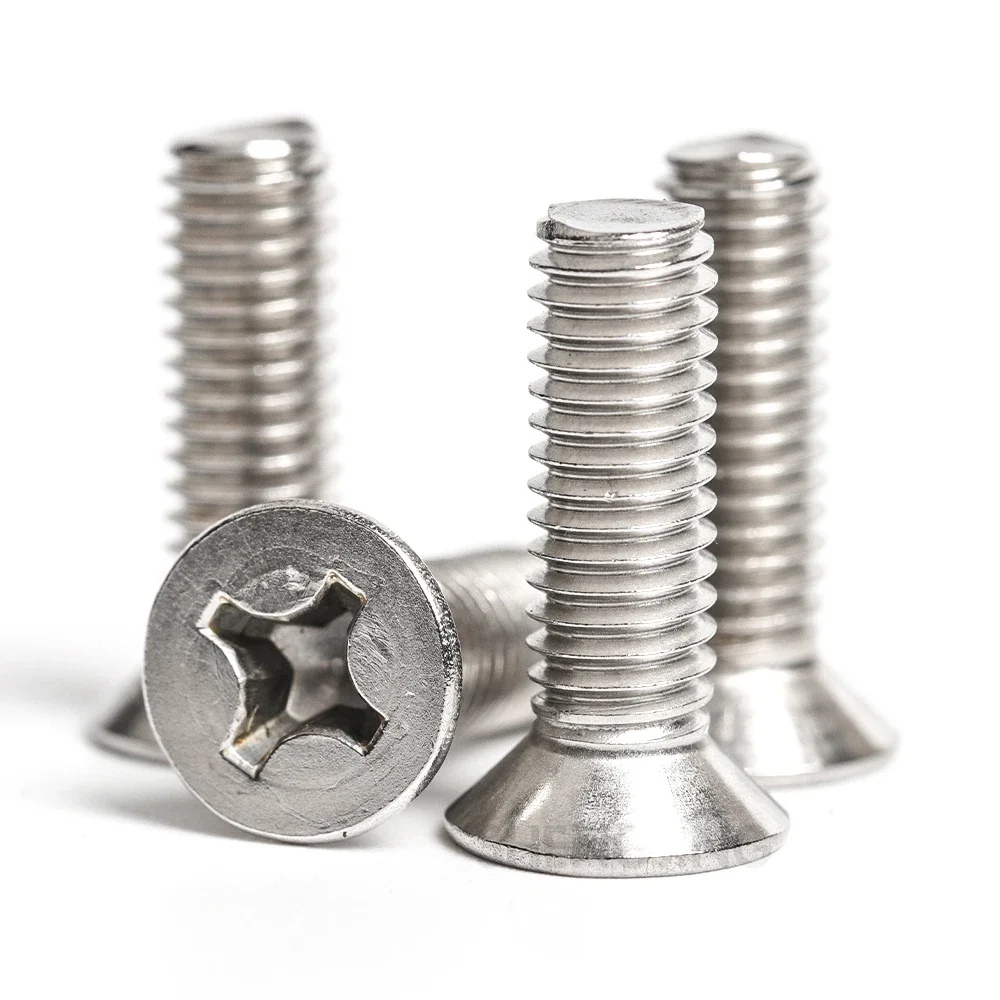 5/100 Pcs Stainless Steel Phillips Screw Bolts