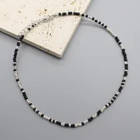 Collier ras du cou en perles de rocaille simples pour femmes, breloque de mode coréenne colorée faite à la main, style Boho, chaîne de cou, bijoux cadeau 5