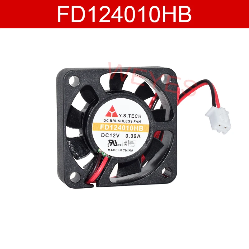 

New For Y.S.TECH FD124010HB DC12V 0.09A Two Lines Cooling Fan