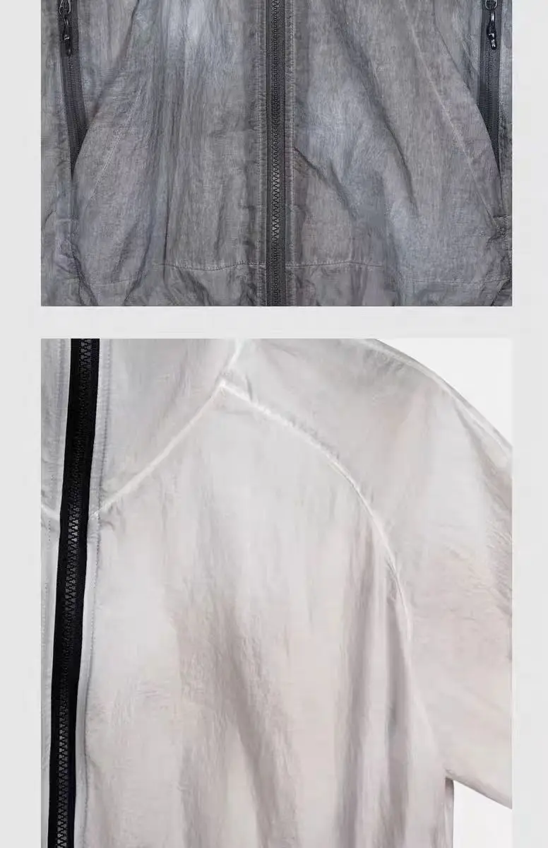 Nosucism 24ss Hand spray dyeing sunscreen jacket mask-hood techwear gorpcore