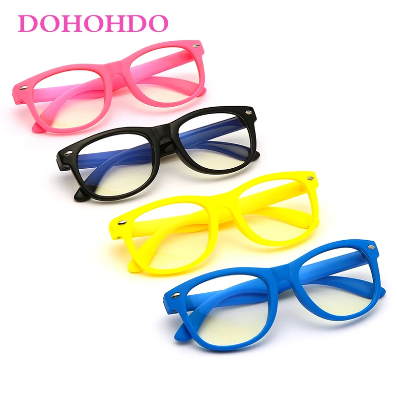 High Quality Anti Blue Light Glasses For Kids Children TR90 Flexible Frame Boy Girls Computer Clear Lens Blocking Eyeglasse
