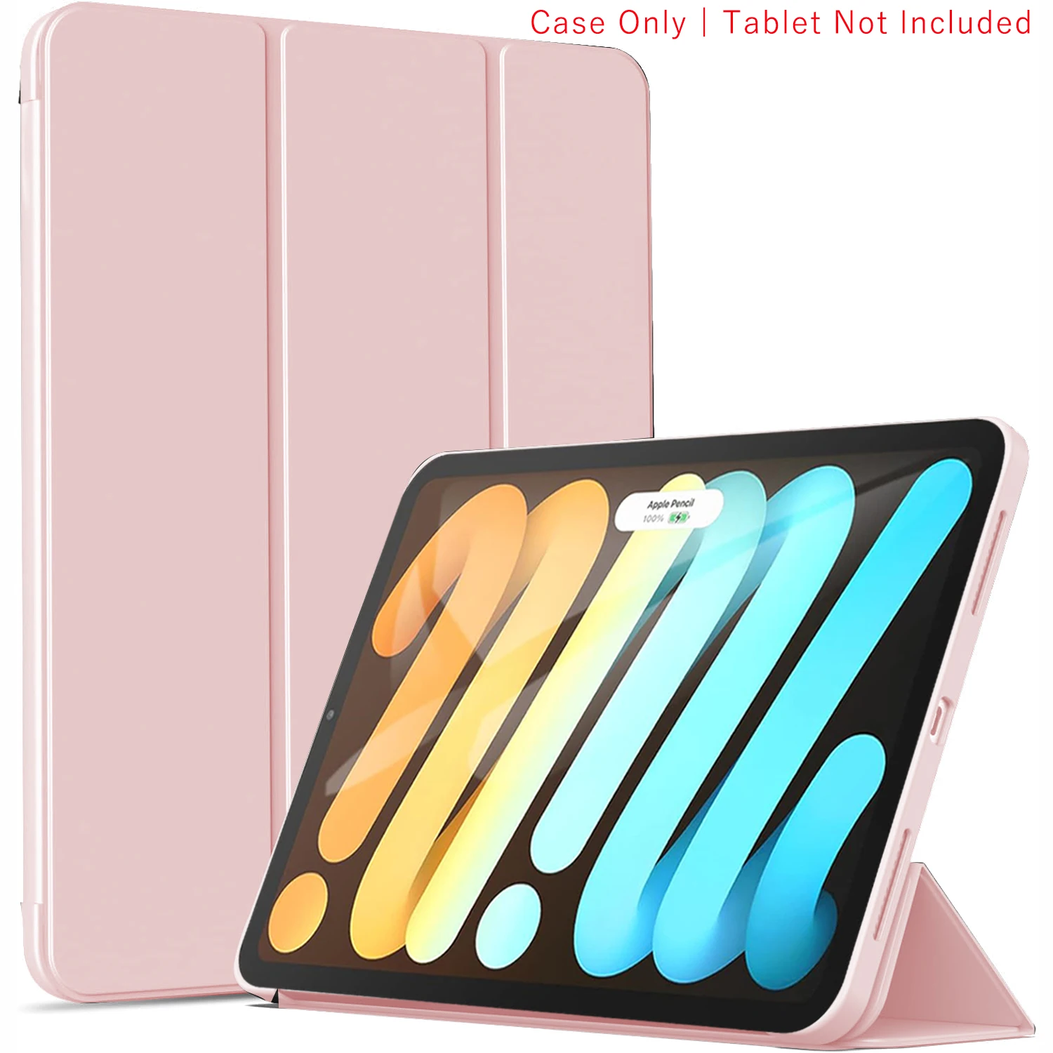 Tri-Fold Flip Case with Magnetic Stand and PU Leather Protective Cover