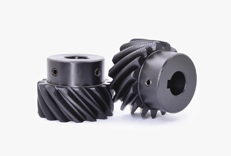 Description Picture 3 of itemCarbon steel helical gear 1M 1.5M 2M Bore 6 8 10 12 14 15 16