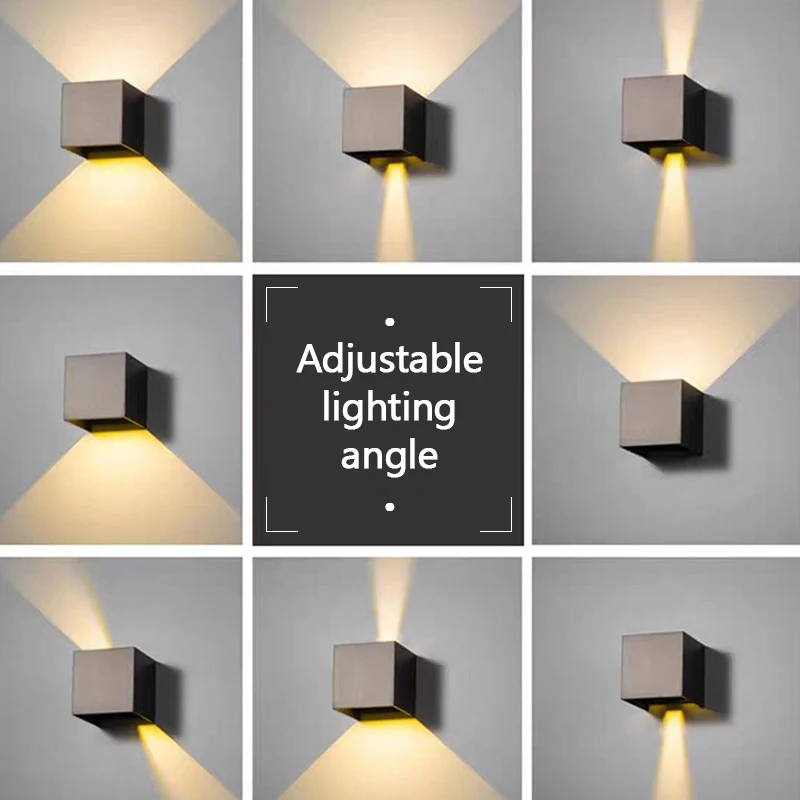 AC85-265VLED 6W Outdoor Wall Lamp IP65 Waterproof Wall Lamp Living Room Bedroom Porch Garden Indoor and Outdoor Decorative