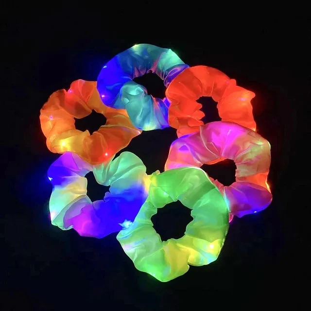 Scrunchies LED Per Capelli - 8 Pezzi Luminosi, Per Feste E Carnevale - Foto 2