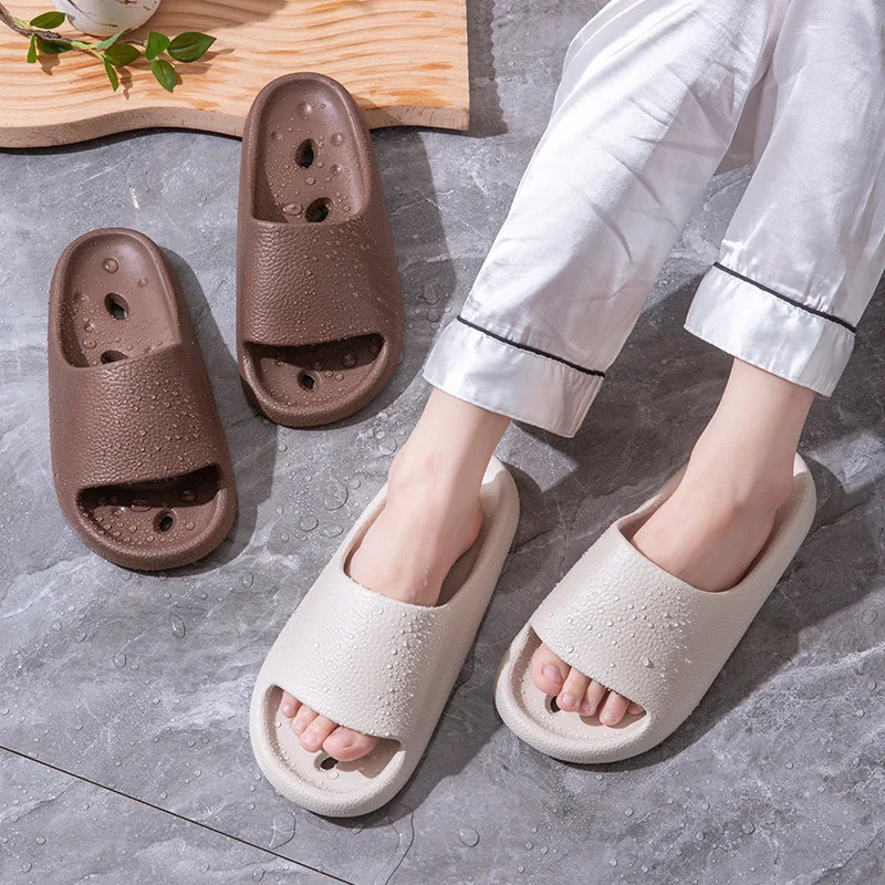EVA Antislip Sole Leaking Water Bathroom Slippers Toilet Slides Shower Comfortable Light 4