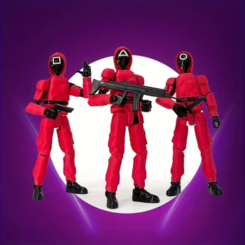 3D Printing Lucky Dummy13 Multi Joint Mobile Assembly Machine Digital Machine Doll Model Ornament, Fun Squid Doll Handmade Toy