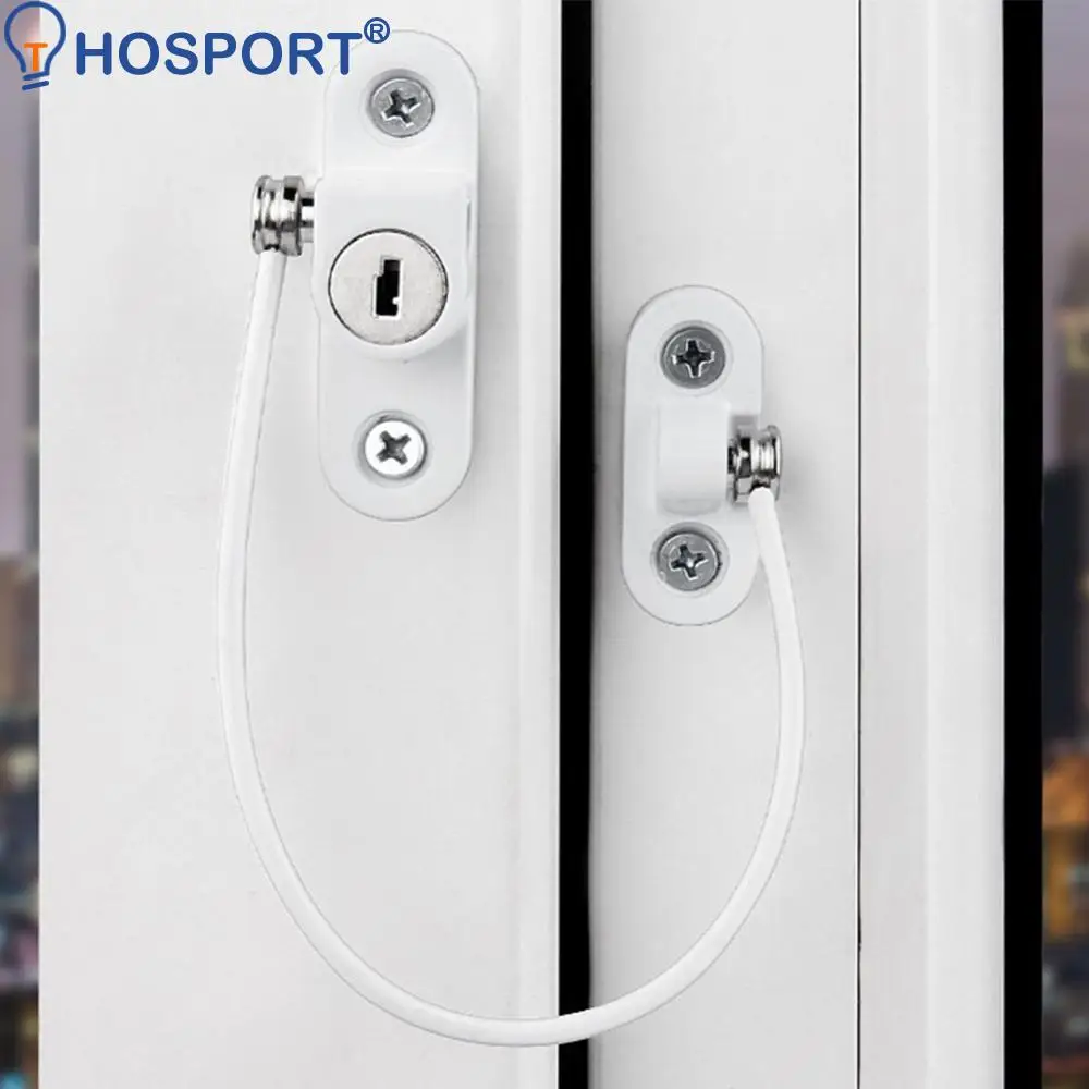Door and Window Cable Limiters Safety Anti-Theft Chain Lock Kkit StainlessSteel Cable Buckle To Prevent Children From Falling