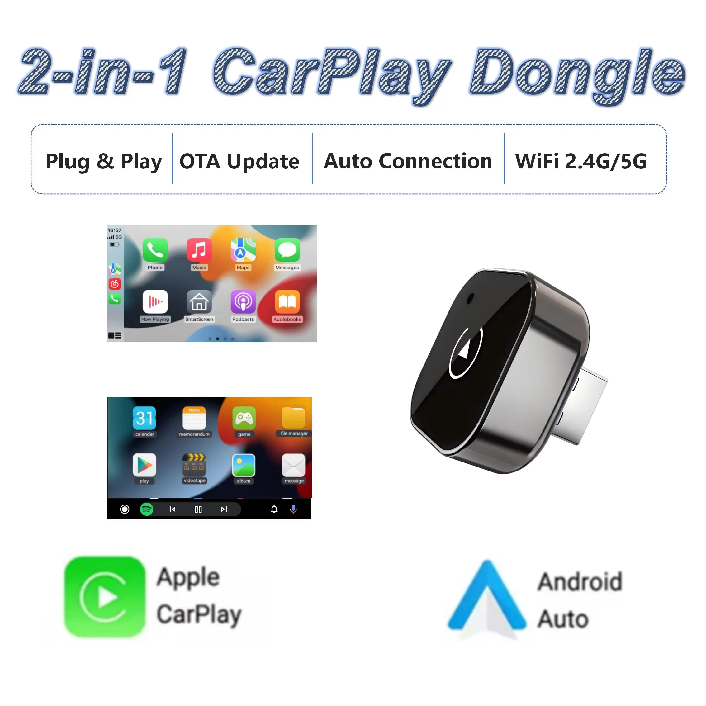 2-in-1 Wireless CarPlay Adapter 1