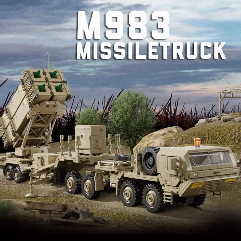 

2566pcs Military M983 Missile Vehicle Building Blocks Model Assembling MOC Technical Trailer Car Bricks Toys for Boys Gift Set