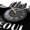 Seoul Architecture Wall Decor Home Decorative Wall Clock Handmade Seoul Vinyl Record Wall Clock South Korea Seoul Travel Gift 3
