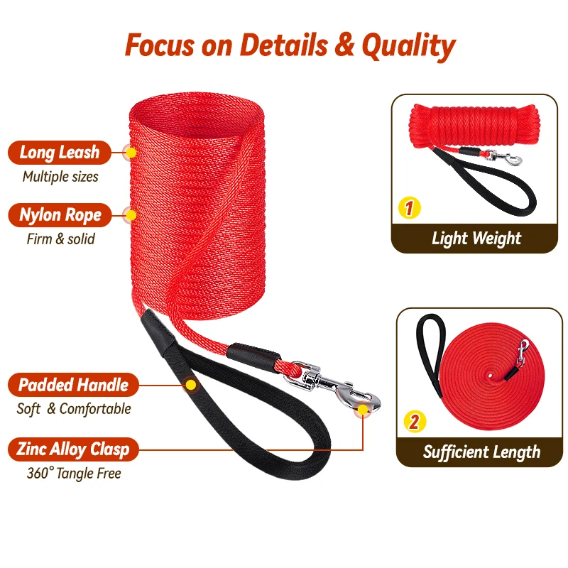 Nylon Long Dog Training Leash 2