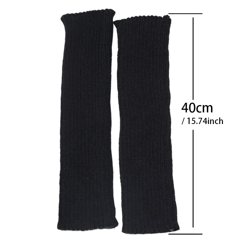 Description Picture 5 of itemLolita Long Socks Women Boot Cuffs Harajuku Leg Warmers Knitted Warm Foot Cover Arm Warmer Ladies Autumn Winter Crochet Socks