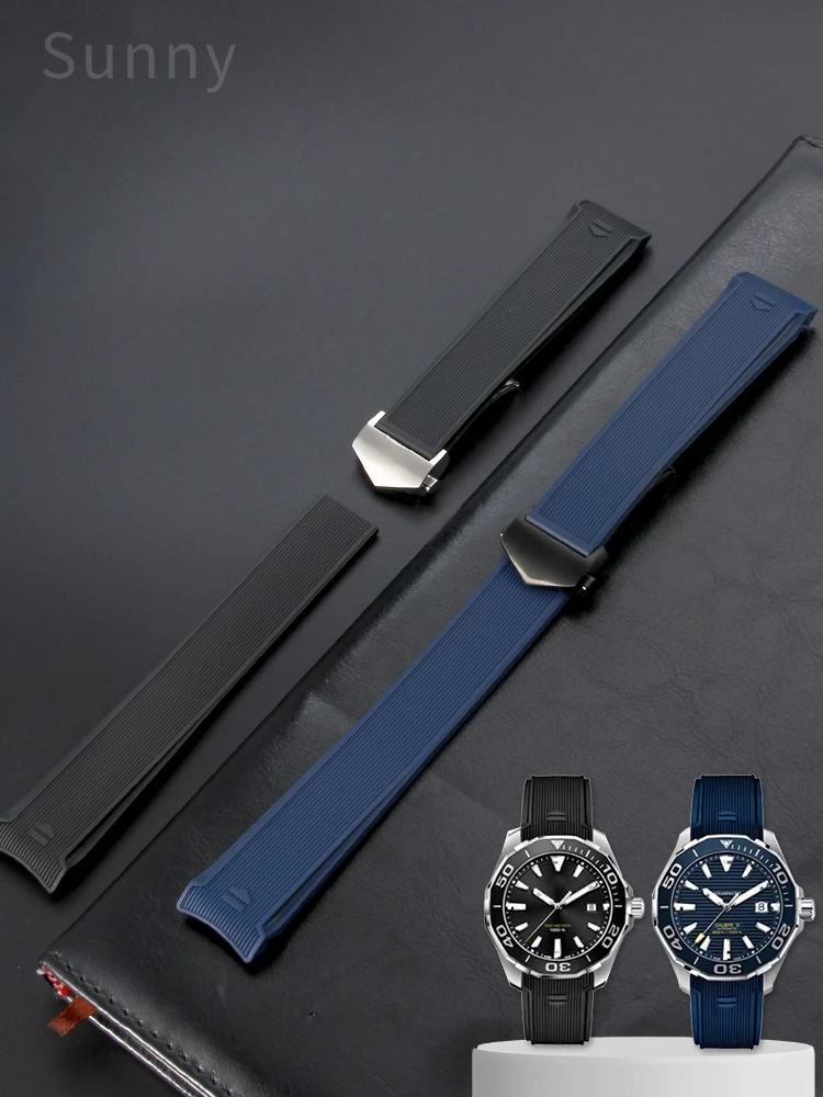 Per Tag Heuer Concept F1 22Mm Fibbia Pieghevole In Silicone Con Cinturini Per Attrezzi Racing 300 Tiger Calila Arc Rubber Sostituisci Il Cinturino Del