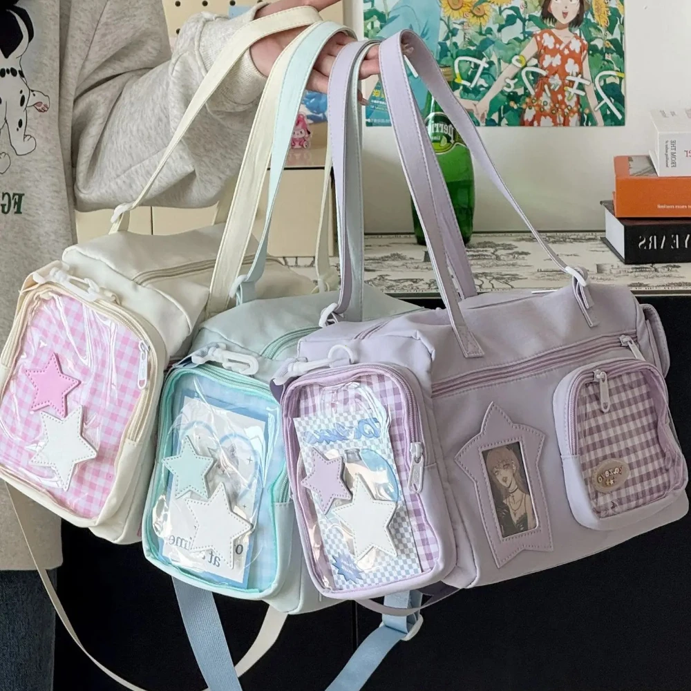 New Cute Hand-held Shoulder Japanese Ins Crossbody Large Capacity Versatile Travel Bag For Girl Kawaii Ulzzang Ita Сумка_voghion.com