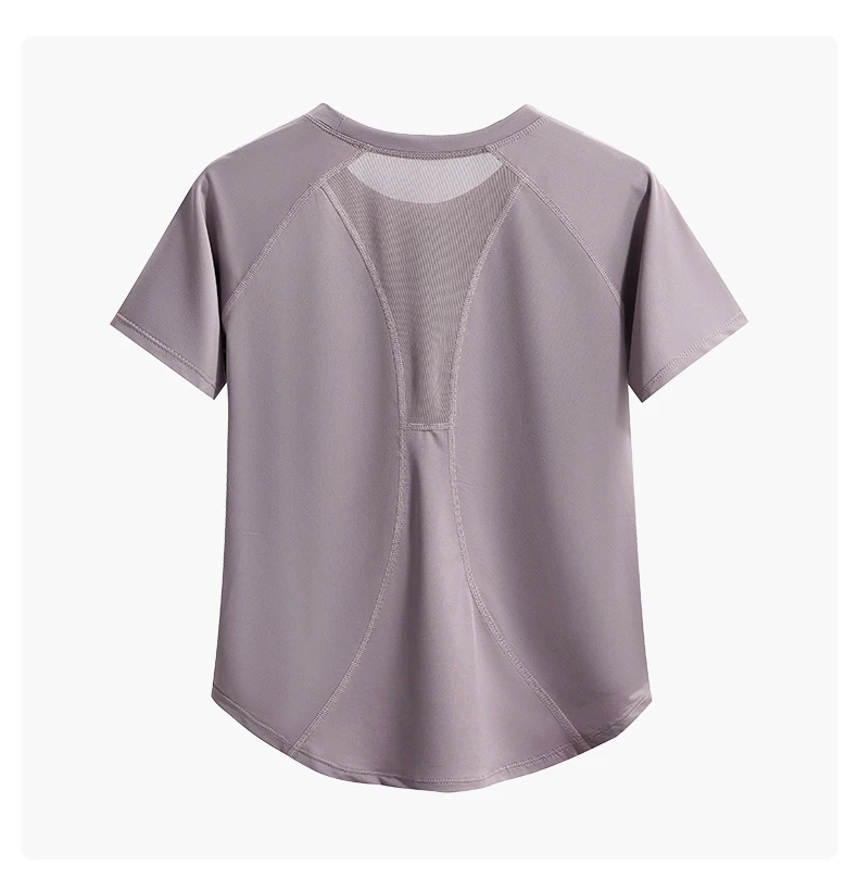 DRUR قمصان اليوغا الصيفية ملابس الصالة الرياضية النساء بلايز رياضية قصيرة الأكمام الجولة الرقبة سريعة الجافة تشغيل تي شيرت تجريب ملابس رياضية 2025