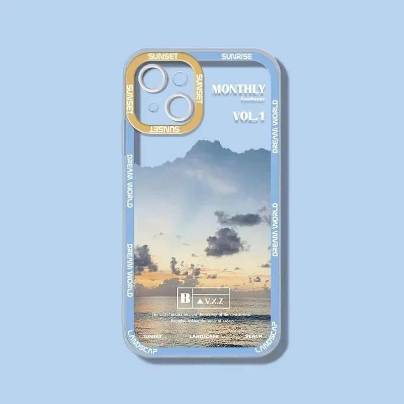 Purple Blue Sunset Snow Mountain Natural Scenery Bumper Phone Case
